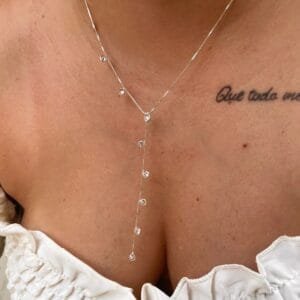 Gravatinha Zircônia Brancas (Mod2)