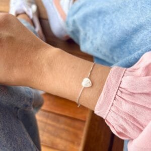 Pulseira Coração Em Madrepérola
