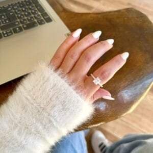 Anel Pedra Retangular Cravej.